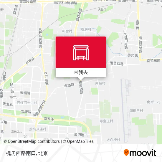 槐房西路南口地图