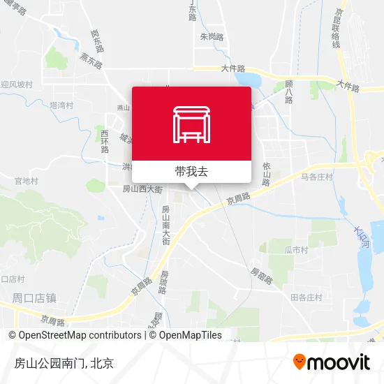房山公园南门地图