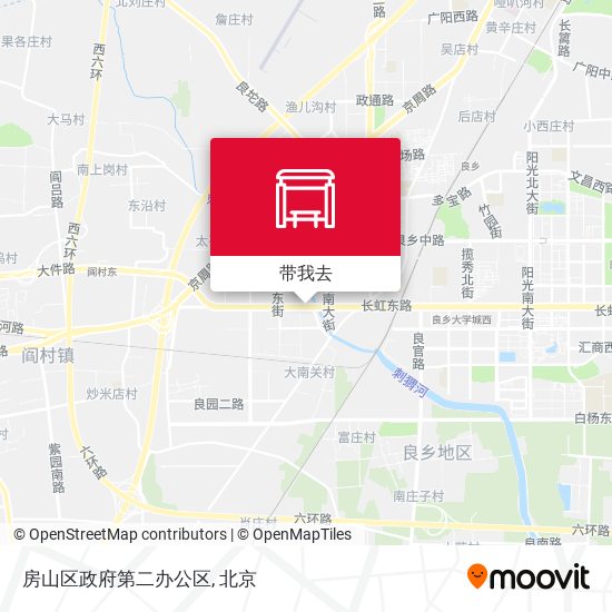 房山区政府第二办公区地图