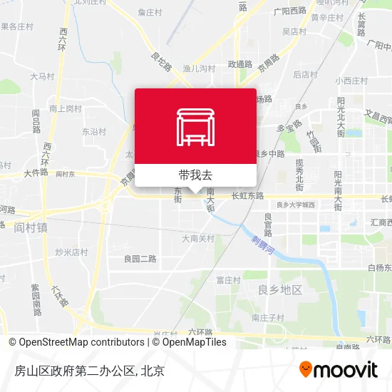 房山区政府第二办公区地图