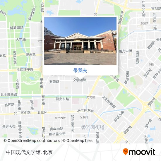 中国现代文学馆地图