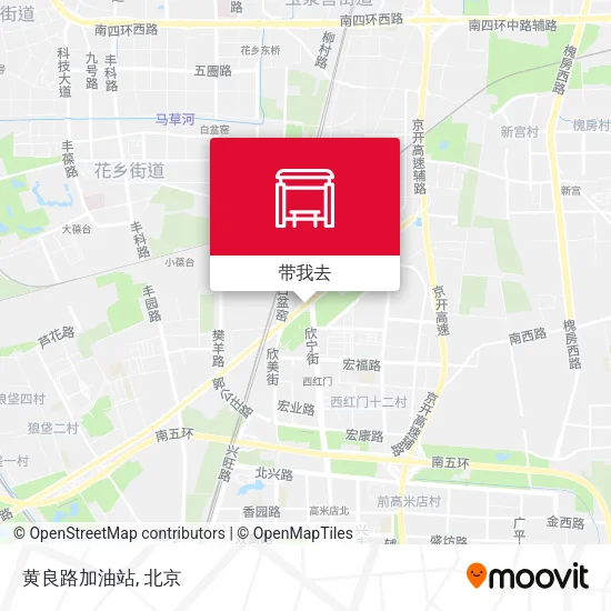 黄良路加油站地图