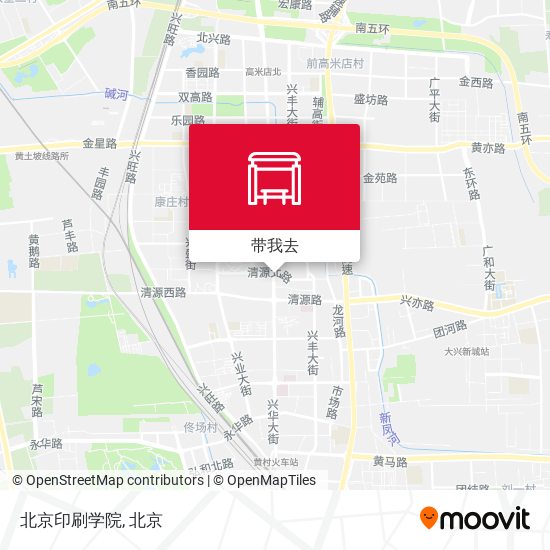 北京印刷学院地图