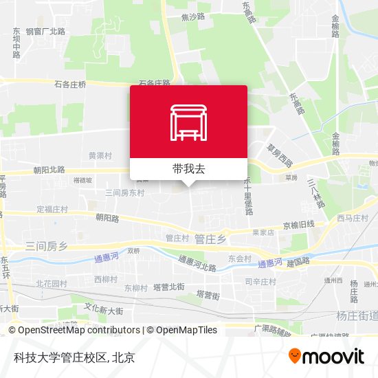 科技大学管庄校区地图
