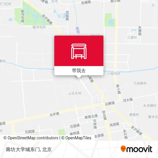 廊坊大学城东门地图