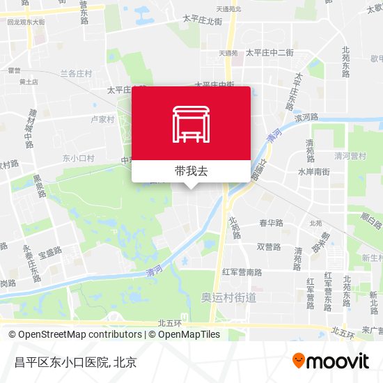 昌平区东小口医院地图