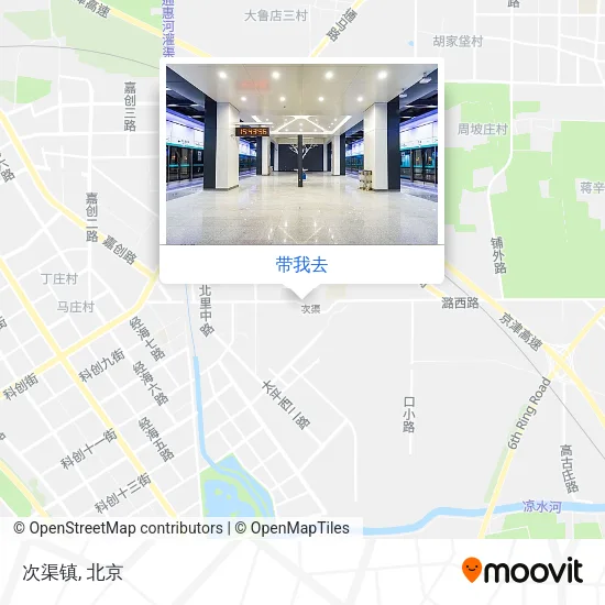 次渠镇地图