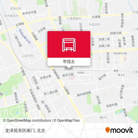 龙泽苑东区南门地图