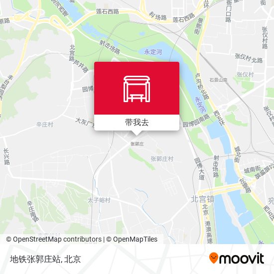 地铁张郭庄站地图