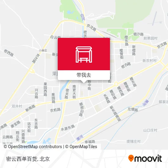 密云西单百货地图