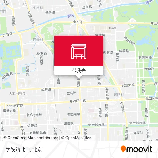 学院路北口地图