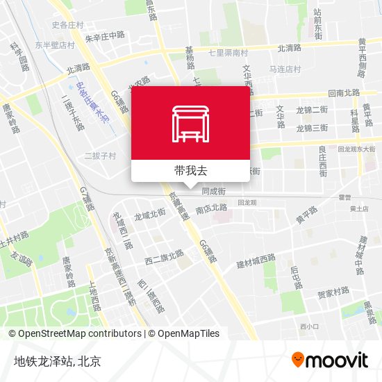 地铁龙泽站地图