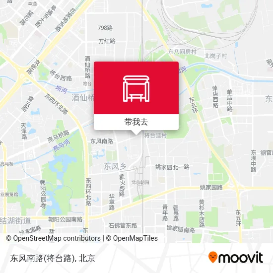 东风南路(将台路)地图