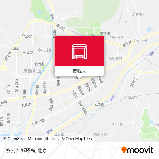 密云长城环岛地图