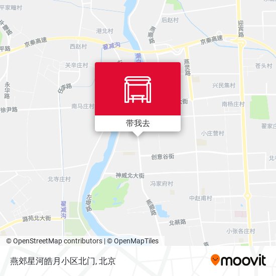 燕郊星河皓月小区北门地图