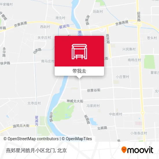 燕郊星河皓月小区北门地图