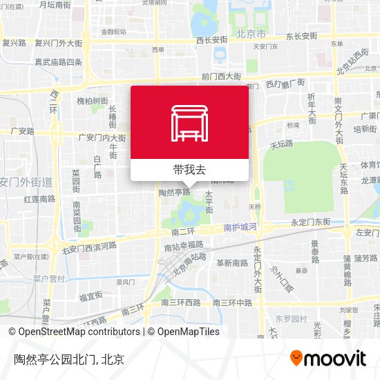 陶然亭公园北门地图