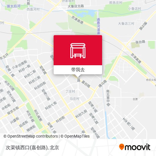 次渠镇西口(嘉创路)地图
