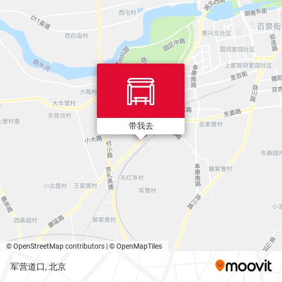 军营道口地图