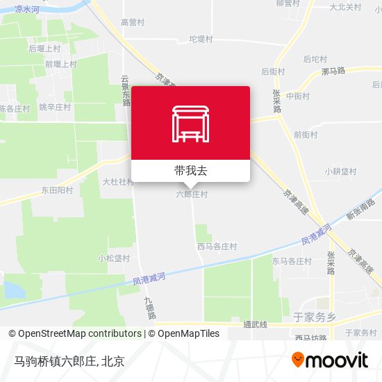 马驹桥镇六郎庄地图