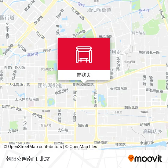 朝阳公园南门地图