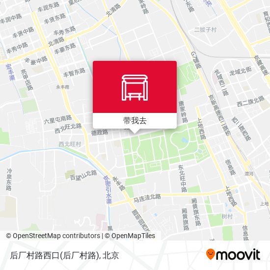 后厂村路西口地图