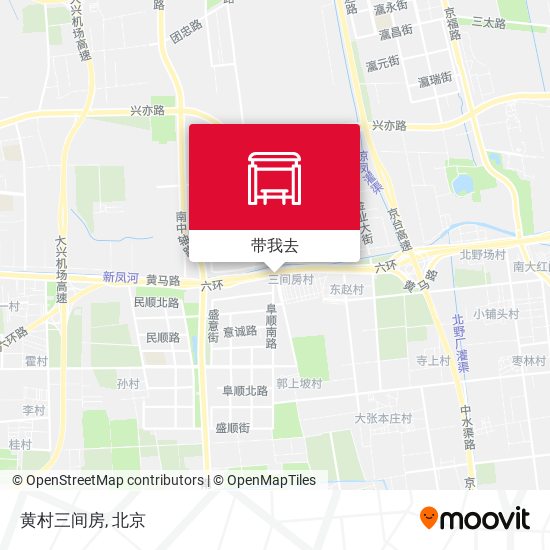 黄村三间房地图