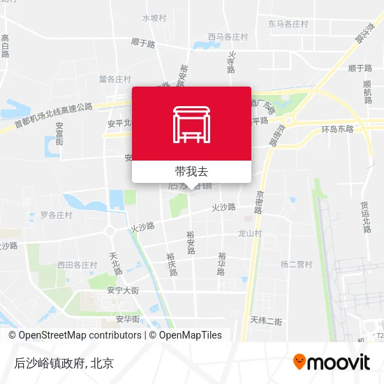 后沙峪镇政府地图