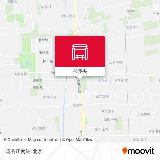 庞各庄南站地图