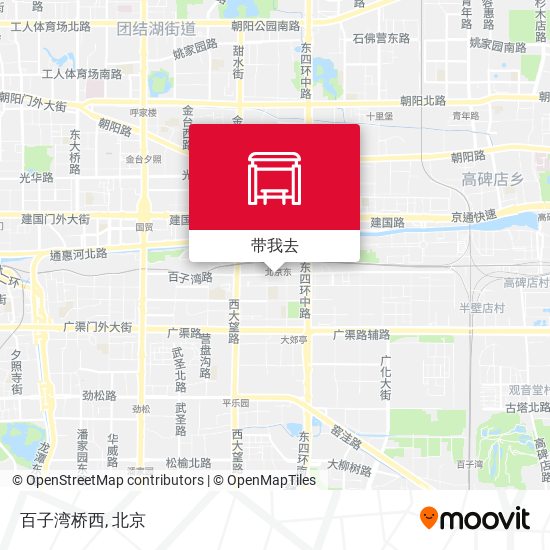 百子湾桥西地图