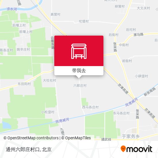 通州六郎庄村口地图