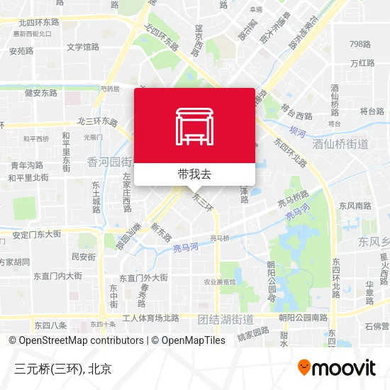 三元桥(三环)地图