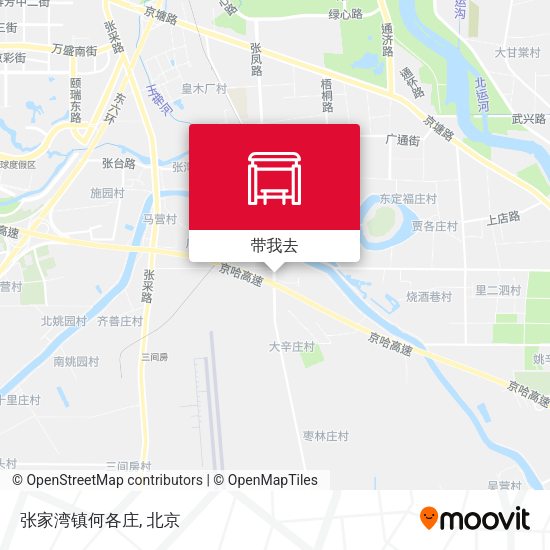 张家湾镇何各庄地图