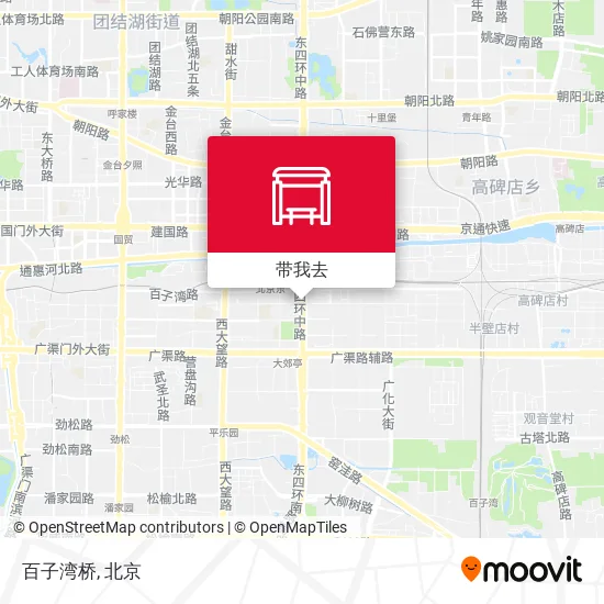 百子湾桥地图