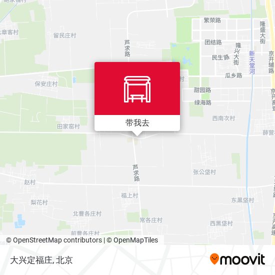 大兴定福庄地图