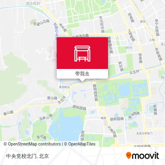 中央党校北门地图