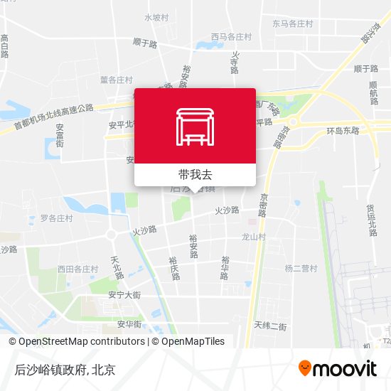 后沙峪镇政府地图