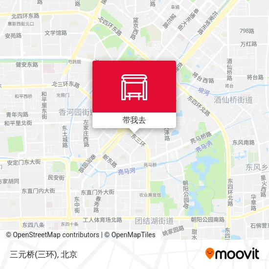 三元桥(三环)地图