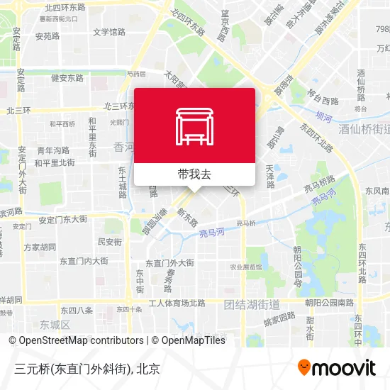 三元桥(东直门外斜街)地图
