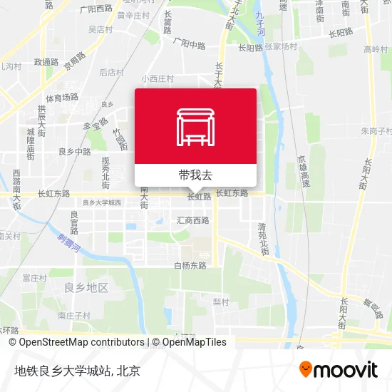 地铁良乡大学城站地图