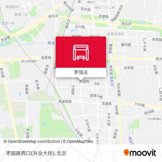 枣园路西口(兴业大街)地图