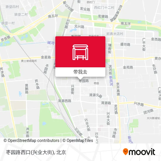 枣园路西口(兴业大街)地图