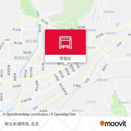 密云长城环岛地图
