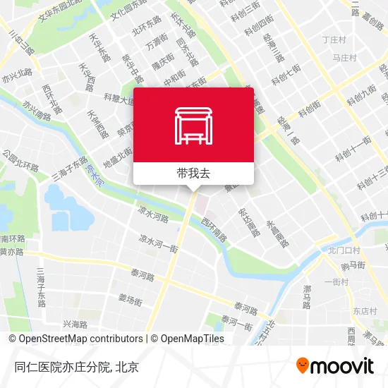 同仁医院亦庄分院地图