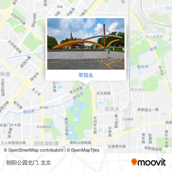 朝阳公园北门地图