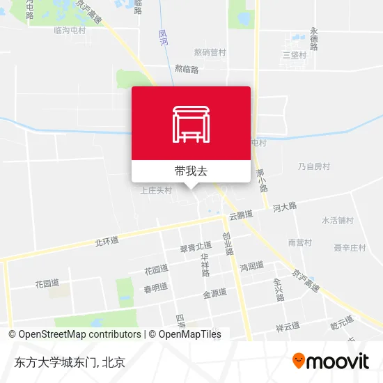 东方大学城东门地图