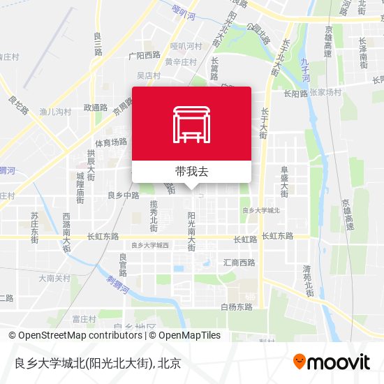 良乡大学城北(阳光北大街)地图