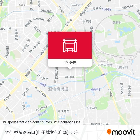 酒仙桥东路南口(电子城文化广场)地图