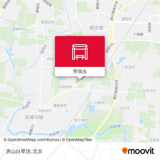 房山白草洼地图