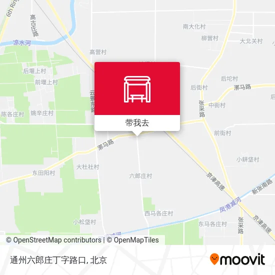 通州六郎庄丁字路口地图